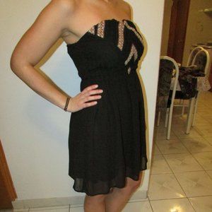 Women's Black Strapless Dress Size Medium Brand New With Tags